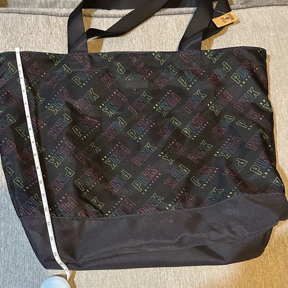 Victoria's Secret PINK black weekender tote bag - NWT - Picture 7 of 9